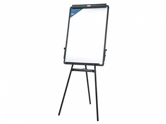 Фліпчарт Deli 7892Е 60х90 вертик, сухостир, рама алюм на тринозі (магн, марк, губка), фото 1