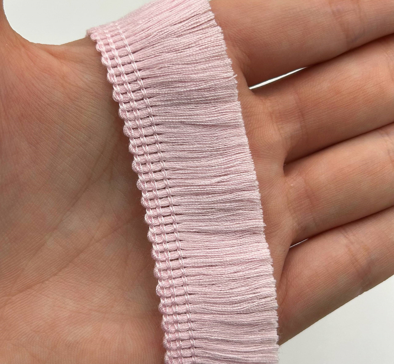 Тесьма "Бахрома" / 2,5 см / 1 метр / Рожевий, фото 1