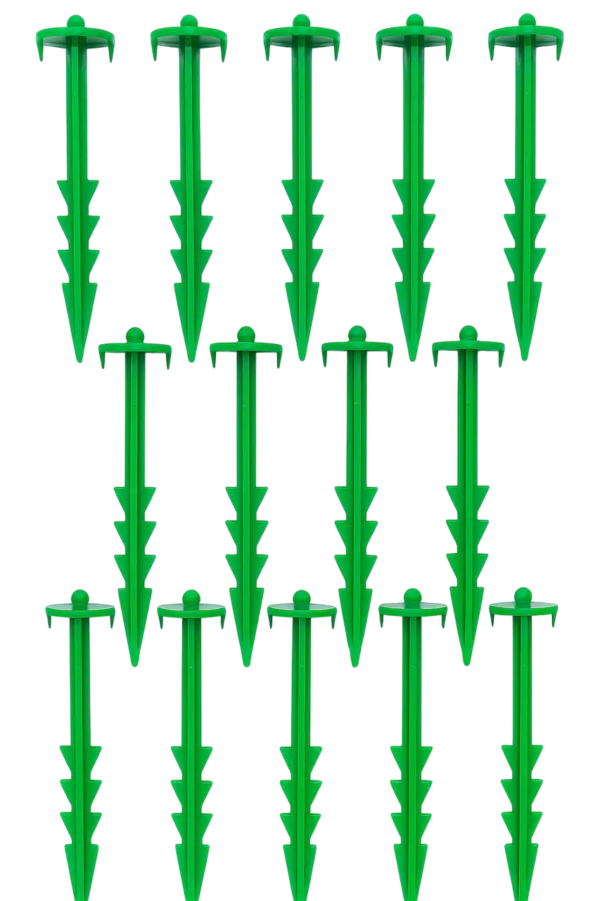 Комплект кілочків для агроволокна і агротканини (20 шт). Пластикові фіксатори 15,5 см для кріплення геотекстилю., фото 1