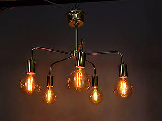💡 Потолочная люстра в стиле лофт / модерн на 5 ламп E27