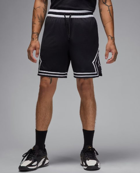 Шорти Jordan Sport Men's Dri-FIT Mesh Diamond Shorts баскетбольні чорні оригінал (HF9910-010)