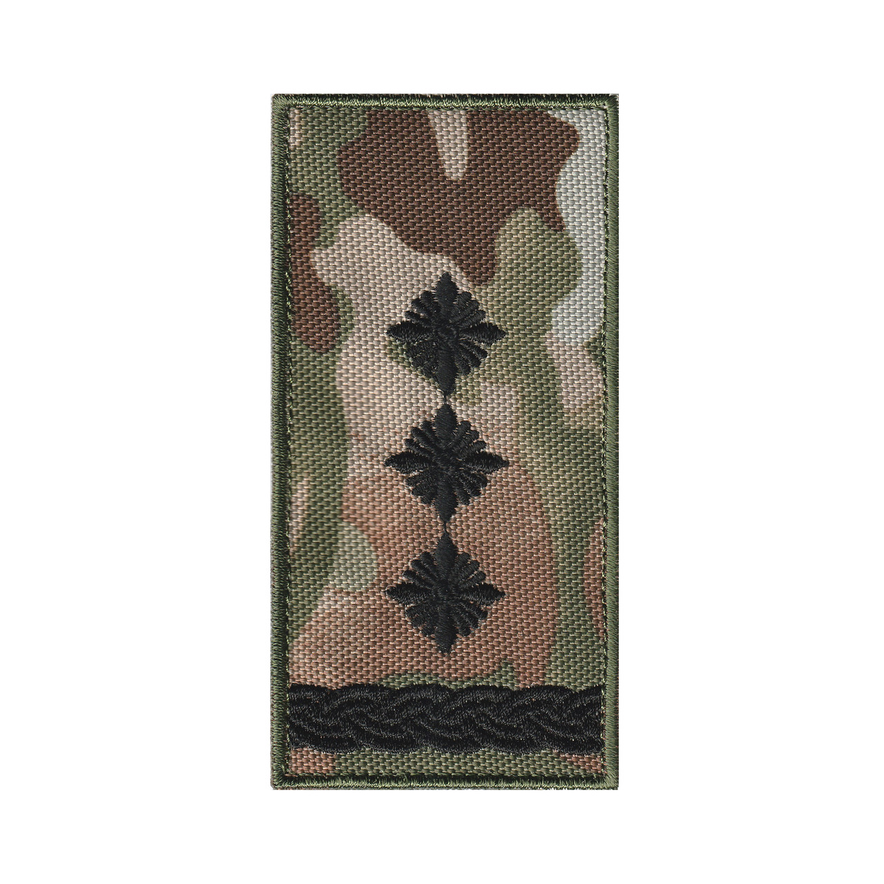 Вишитий погон полковник ЗСУ Мультикам MultiCam на липучці.