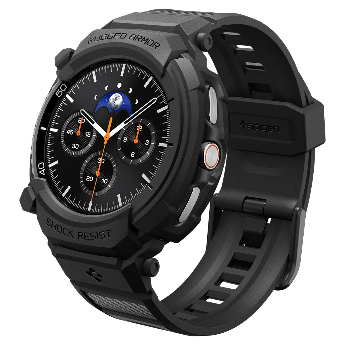 Чохол з ремінцем Spigen Rugged Armor Pro до Samsung Galaxy Watch 8 Classic 46mm Matte Black (ACS10013), фото 1