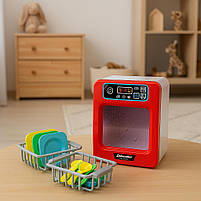Іграшкова мийка для посуду 998-25 — дитяча побутова техніка зі світлом і звуком, набір з 15 предметів, фото 4