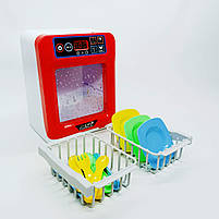 Іграшкова мийка для посуду 998-25 — дитяча побутова техніка зі світлом і звуком, набір з 15 предметів, фото 2