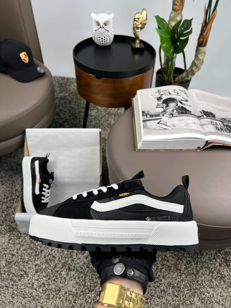 Чоловічі кросівки Vans Old Skool MTE-1 Gore-Tex Black White кеди Ванс шкіра замша текстиль чорні. Чоловіче взуття