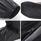 Бахіли для взуття L та XXL Високі бахіли силіконові на взуття від води Багаторазові силіконові бахіли, фото 2