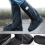 Водонепроникні чохли та бахіли L, 2XL Багаторазові чохли-дощовики для взуття Багаторазові чохли для взуття від дощу, фото 5