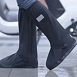 Водонепроникні чохли та бахіли L, 2XL Багаторазові чохли-дощовики для взуття Багаторазові чохли для взуття від дощу, фото 4