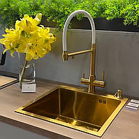 Мойка для кухни с возможностью встраивания Valeso GOLD Мойка нержавейка 50х50 Врезные мойки для кухни (Мойки нержавеющая сталь)