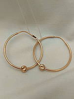 Золоті сережки кільця з кулькою