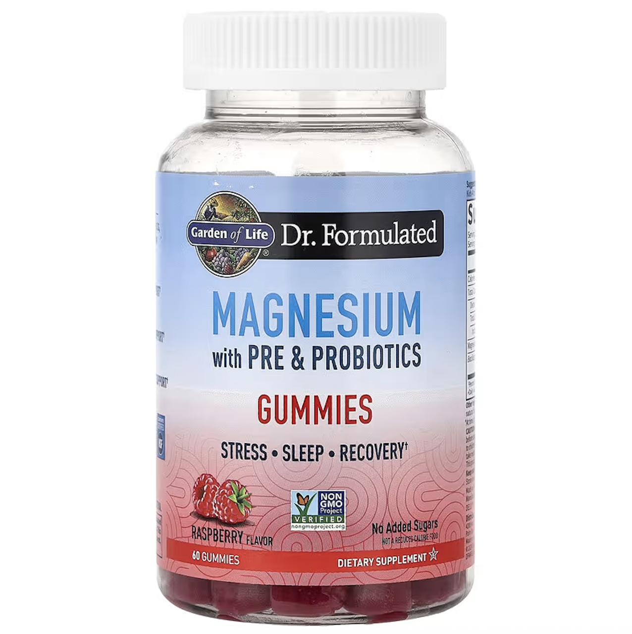 Garden of Life, жувальні таблетки з магнієм і пребіотиками, малина, 60 жувальних таблеток, фото 1