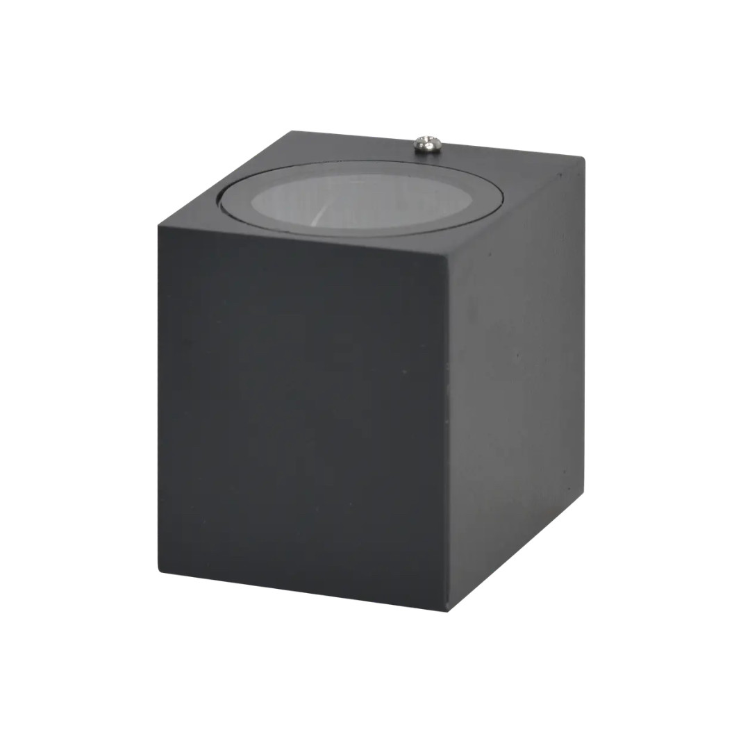 Точковий світильник VELMAX накладний з алюмінію під лампу GU10 чорний IP54 V-WL-35