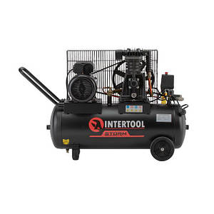 Компресор 50 л, 1.8 кВт, 220 В, 10 атм, 250 л/хв. INTERTOOL PT-0011