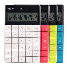 Калькулятор Deli 1589 мікс 12 розрядів, яскравий корпус, безшовні кнопки, 165*103*125 мм