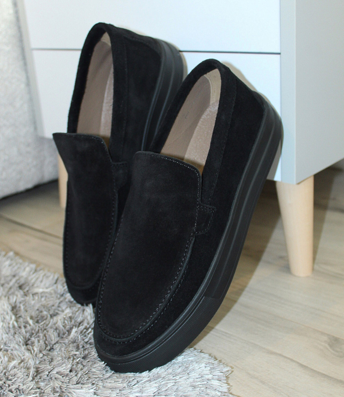 Класичні замшеві лофери 40 розмір, фото 1