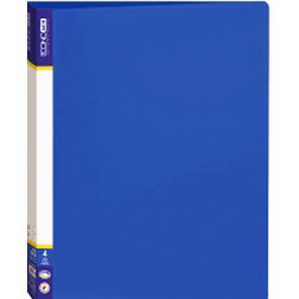 Папка 4 кільця Economix 30702-02 синій А4 пласт, фото 1
