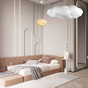 Люстра-підвіс 30см ХМАРИНКА із тканини на 1 лампу (805-8001-1), фото 2