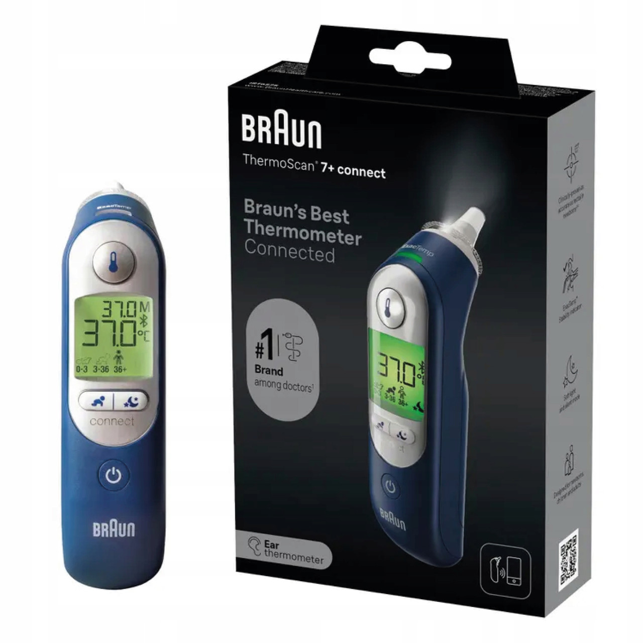 Braun ThermoScan 7+ IRT6575 Дитячий вушний термометр, фото 1