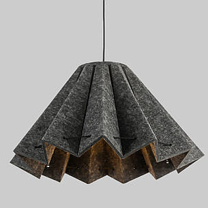 Дизайнерський графітовий 55см підвіс-люстра із фетра (805-2022-1), фото 2