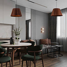 Дизайнерський підвіс-люстра із фетра 60см в коричневому кольорі (805-1998-1), фото 4