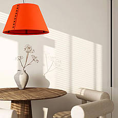 Дизайнерський підвіс-люстра 60см із фетра в помаранчевому кольорі (805-1998-1), фото 3