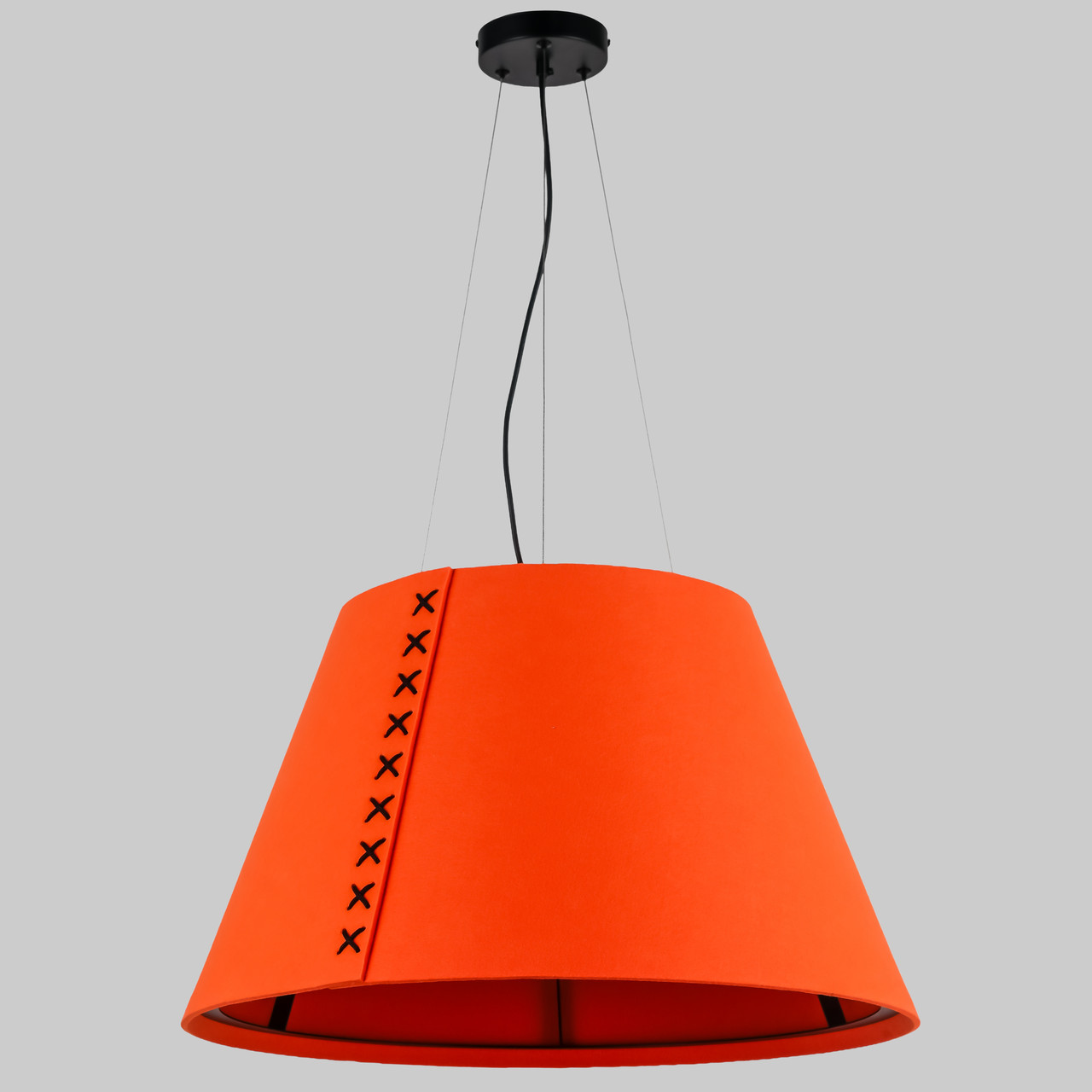 Дизайнерський підвіс-люстра 60см із фетра в помаранчевому кольорі (805-1998-1)