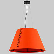 Дизайнерський підвіс-люстра 60см із фетра в помаранчевому кольорі (805-1998-1)
