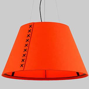 Дизайнерський підвіс-люстра 60см із фетра в помаранчевому кольорі (805-1998-1), фото 2