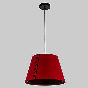 Дизайнерський підвіс-люстра 40см із фетра в бордовому кольорі (805-1998-1), фото 2