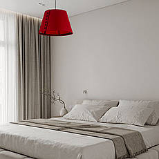 Дизайнерський підвіс-люстра 40см із фетра в бордовому кольорі (805-1998-1), фото 4