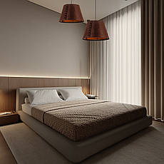 Дизайнерський підвіс-люстра із фетра 40см в коричневому кольорі (805-1998-1), фото 3