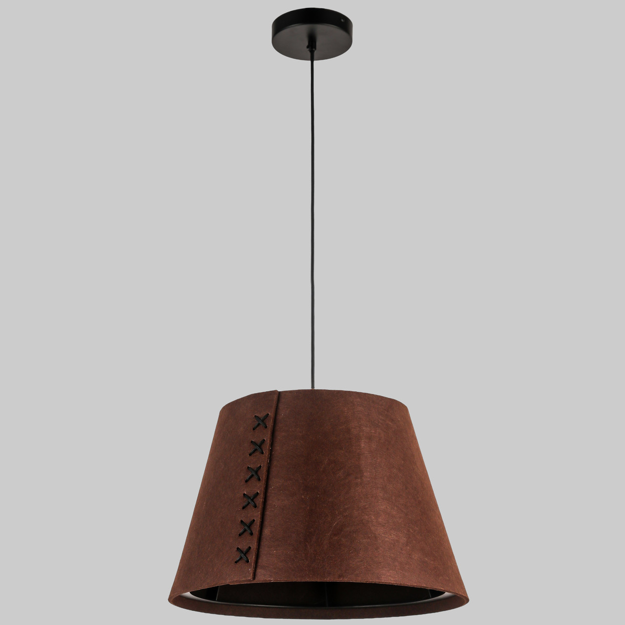 Дизайнерський підвіс-люстра із фетра 40см в коричневому кольорі (805-1998-1)