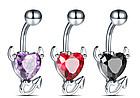 Пірсинг у пупок сережка серцеїдки, фото 6