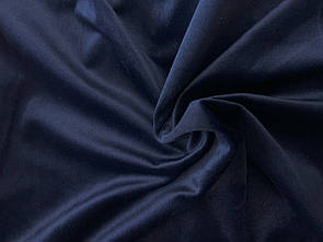 Оксамит на тканинній основі (Не стрейч) Темно-синій