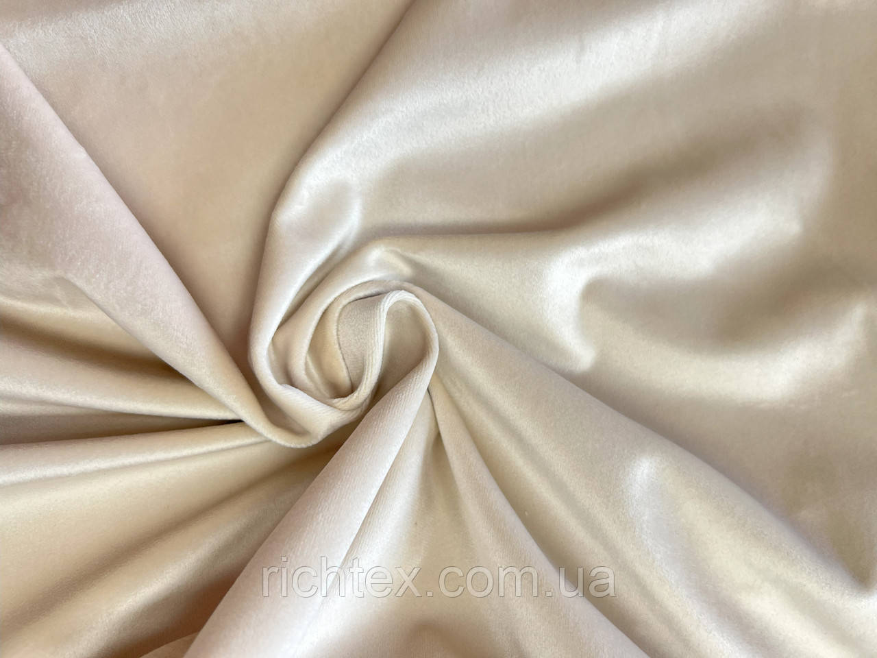 Оксамит на тканинній основі (Не стрейч) Світло-бежевий, фото 1