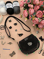 Канва пластикова для сумки 18х14х4 см (РОЗМІР В РОЗГОРНУТОМУ ВИДІ 42х28х19х14см,) чорна