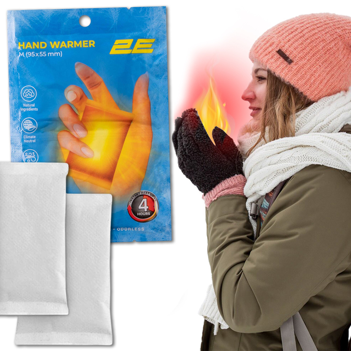 Cамонагріюча грілка для рук упаковка 2шт, фото 1