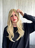 Перука білявки пряма з чубчиком довга блонд (TWI855), фото 3