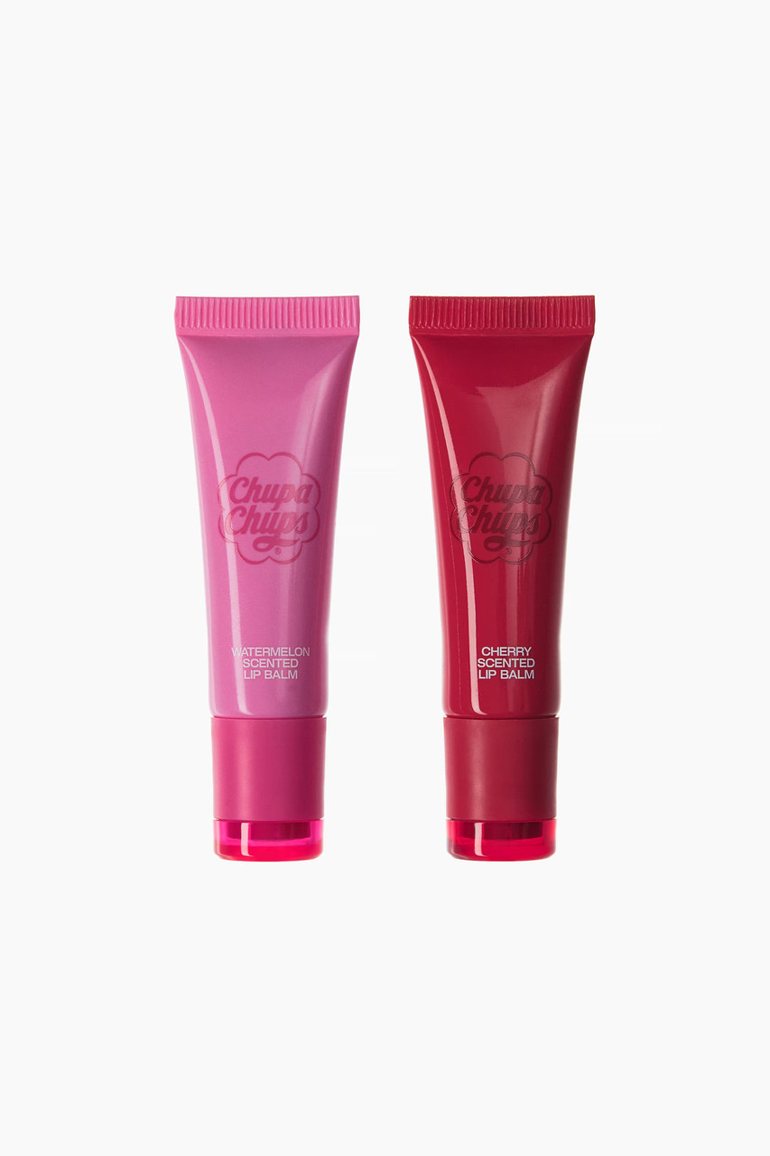 Набір блисків для губ H&M Beauty Chupa Chups Juicy Duo Moisturising Lip Balm (watermelon, cherry)(2*10 g), фото 1
