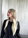 Перука руса омбре довге рівне волосся блонд (OMBR-210), фото 4