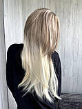 Перука руса омбре довге рівне волосся блонд (OMBR-210), фото 5