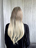 Перука руса омбре довге рівне волосся блонд (OMBR-210), фото 6