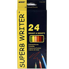 Олівці кольорові Marco 4100-24CB 24цвета D2,9мм шестигранні "SuperB Writer", картонна коробка з підвісом