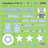 Збірна модель (1:35) Військова вантажівка США Studebaker US6-U3, фото 3