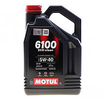 Motul 6100 SYN-CLEAN SAE 5W40 5л (854351/113116) Олива моторна Technosynthese для автомобілів