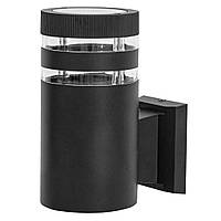 Фасадний світильник VELMAX настінний круглої форми під лампу Е27 чорний IP54 V-WL-38