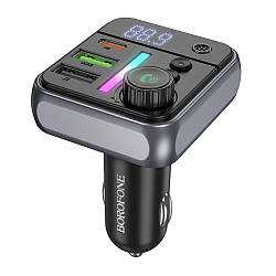 FM-трансмітер Borofone BC50 PD20W+QC3.018W BT 5.4 Total 38W Колір Чорний
