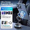 Магнітний автотримач для телефону з вакуумною присоскою, поворотний тримач для iPhone 12–16, Android УЦІНКА, фото 6