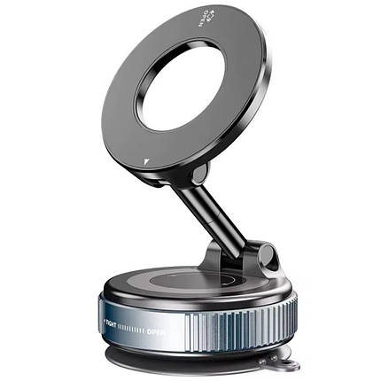 Магнітний автотримач для телефону з вакуумною присоскою, поворотний тримач для iPhone 12–16, Android УЦІНКА, фото 1